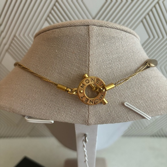 MONET 3 Strand Gold Tone Choker Necklace and bracelet set - Picture 4 of 6